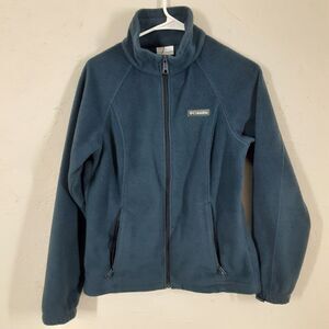 Columbia Fleece Jacket  Adult Men's M Blue Full Zip Outdoor Camp